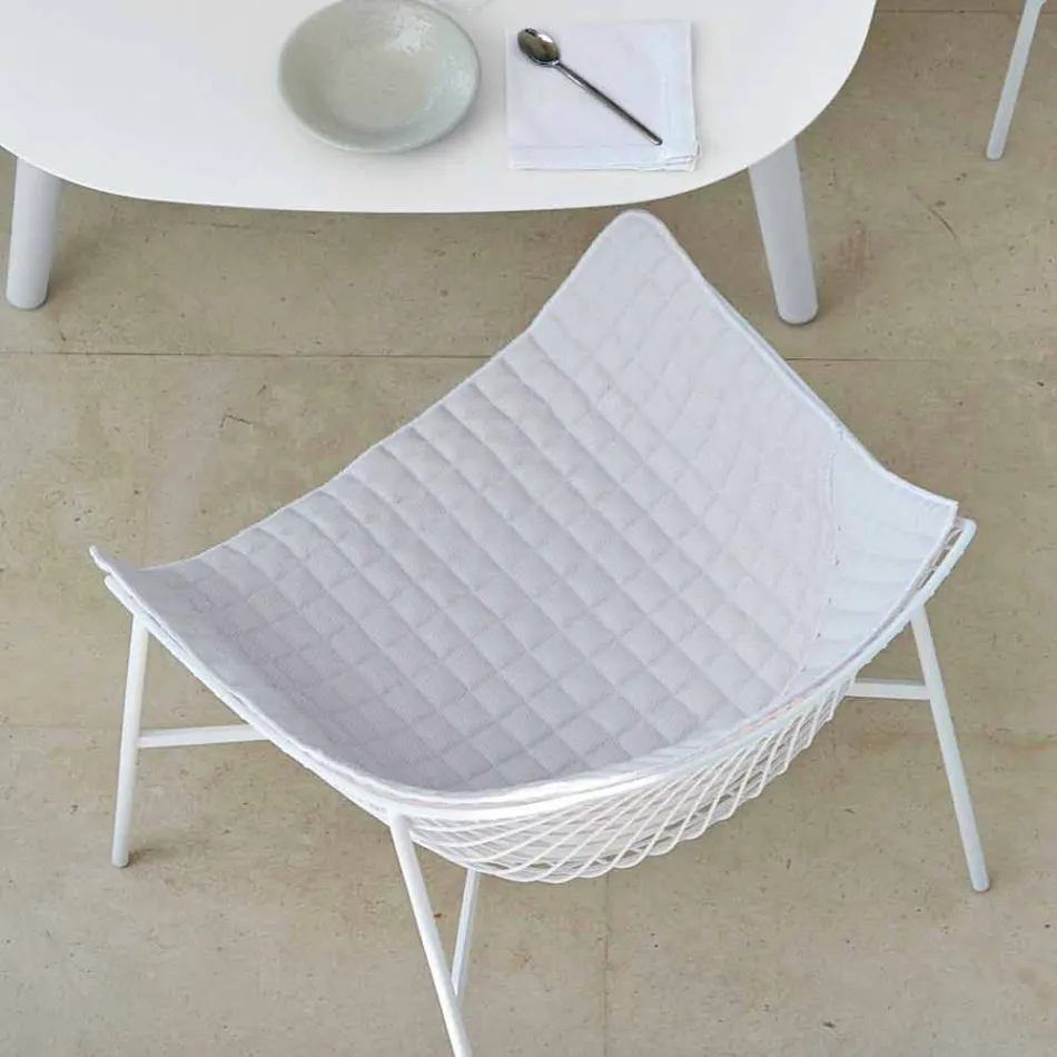 Varaschin Summer Modern Garden Lounge Chair in Steel Viadurini