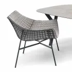 Varaschin Summer Modern Garden Lounge Chair in Steel Viadurini