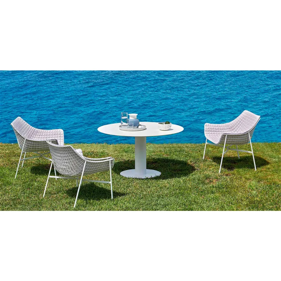Varaschin Summer Modern Garden Lounge Chair in Steel Viadurini