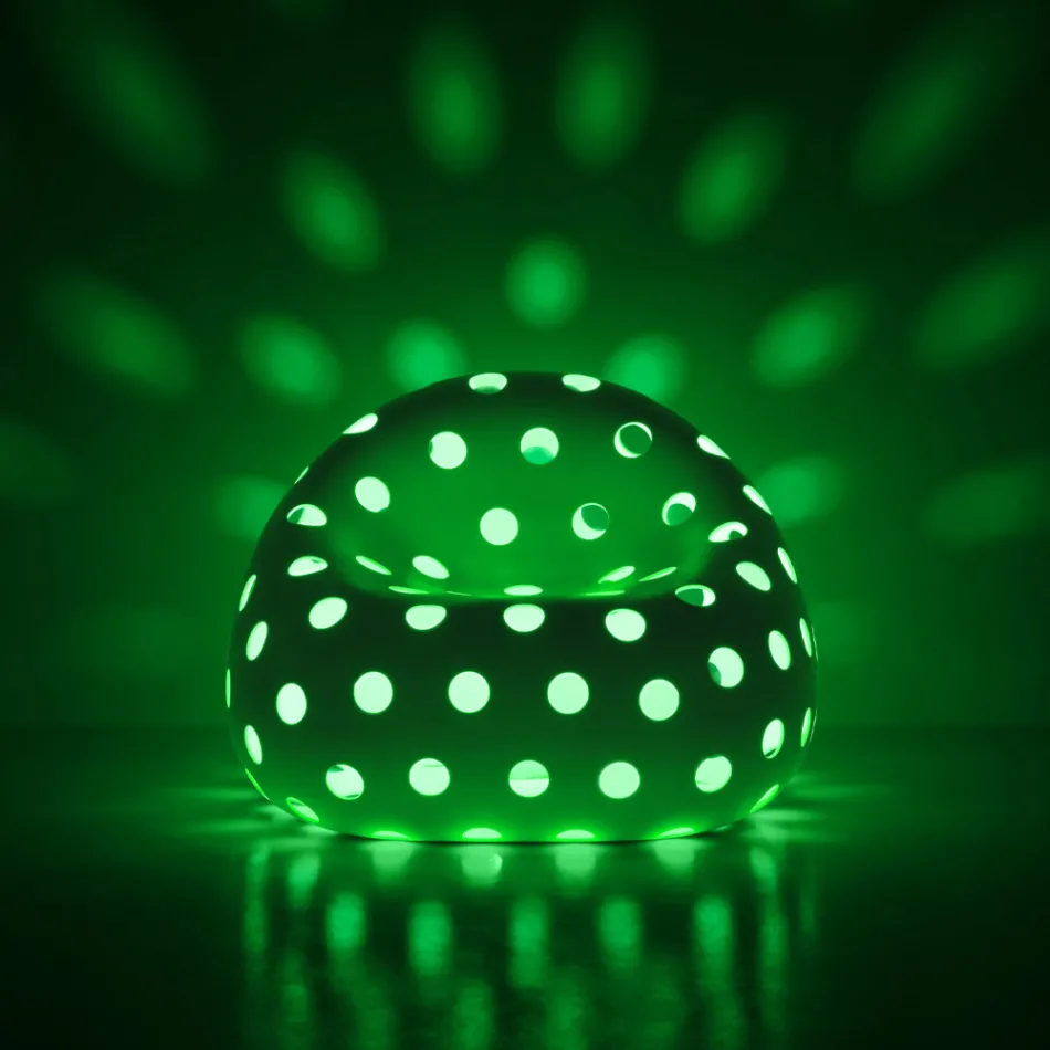 Luminous Outdoor Armchair in White Polyethylene Made in Italy - Asso Viadurini