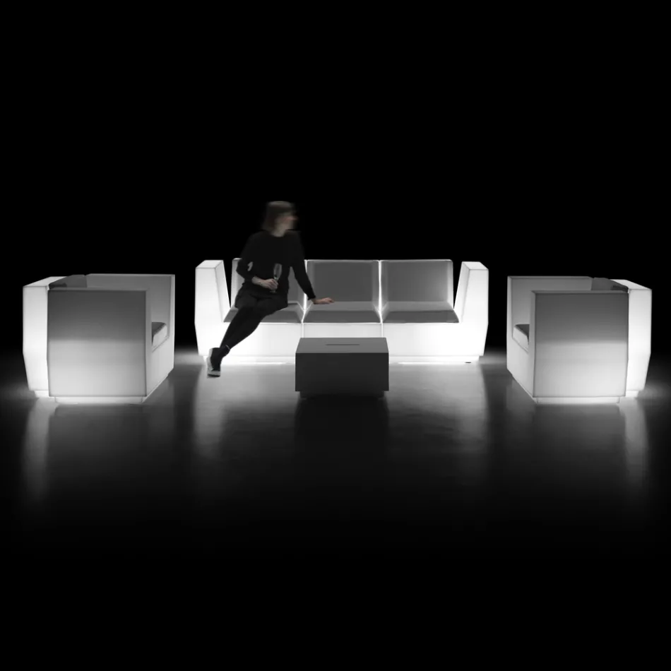 Luminous Outdoor Armchair in Polyethylene Made in Italy - Chiabotto Viadurini