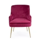 Modern Armchair in Steel and Velvet Effect Seat 3 Finishes - Matty Viadurini