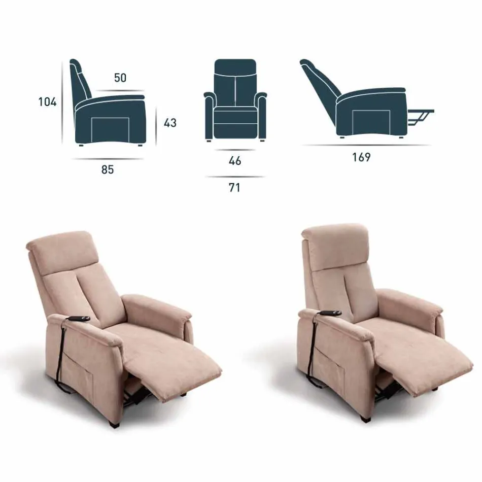 Via Venezia motorized armchair with 1 motor Viadurini