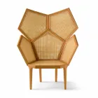 Classic design pentagonal armchair for lounge, L103xP72cm, Pole Viadurini