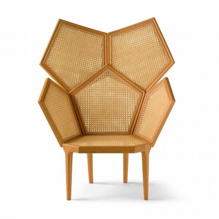 Classic design pentagonal armchair for lounge, L103xP72cm, Pole Viadurini