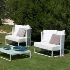 Outdoor Armchair in Aluminium and Luxury Design Ropes 3 Finishes - Julie Viadurini