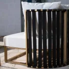 Outdoor Armchair in Aluminium and Luxury Design Ropes 3 Finishes - Julie Viadurini