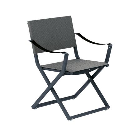Outdoor Folding Armchair in Rope Aluminium and Texplast Made in Italy - Ubbe Viadurini