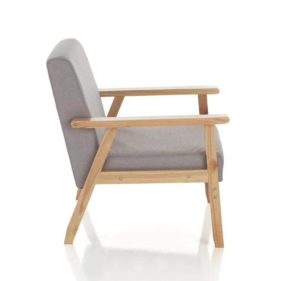 Armchair Made of Solid Pine Wood - Xenon Viadurini