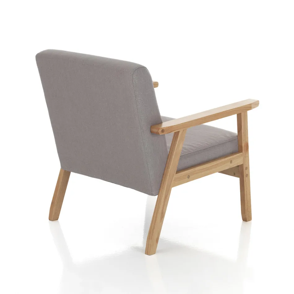 Armchair Made of Solid Pine Wood - Xenon Viadurini