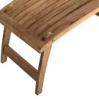 Reclining Garden Armchair Made of Teak Wood - Jade Viadurini