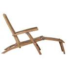 Reclining Garden Armchair Made of Teak Wood - Jade Viadurini