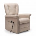 Lift Relax Reclining Armchair with 2 Motors with Wheels, Made in Italy - Isabelle