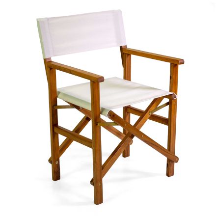 Director's Chair in Oiled Acacia Wood Natural Colour - Technical Viadurini