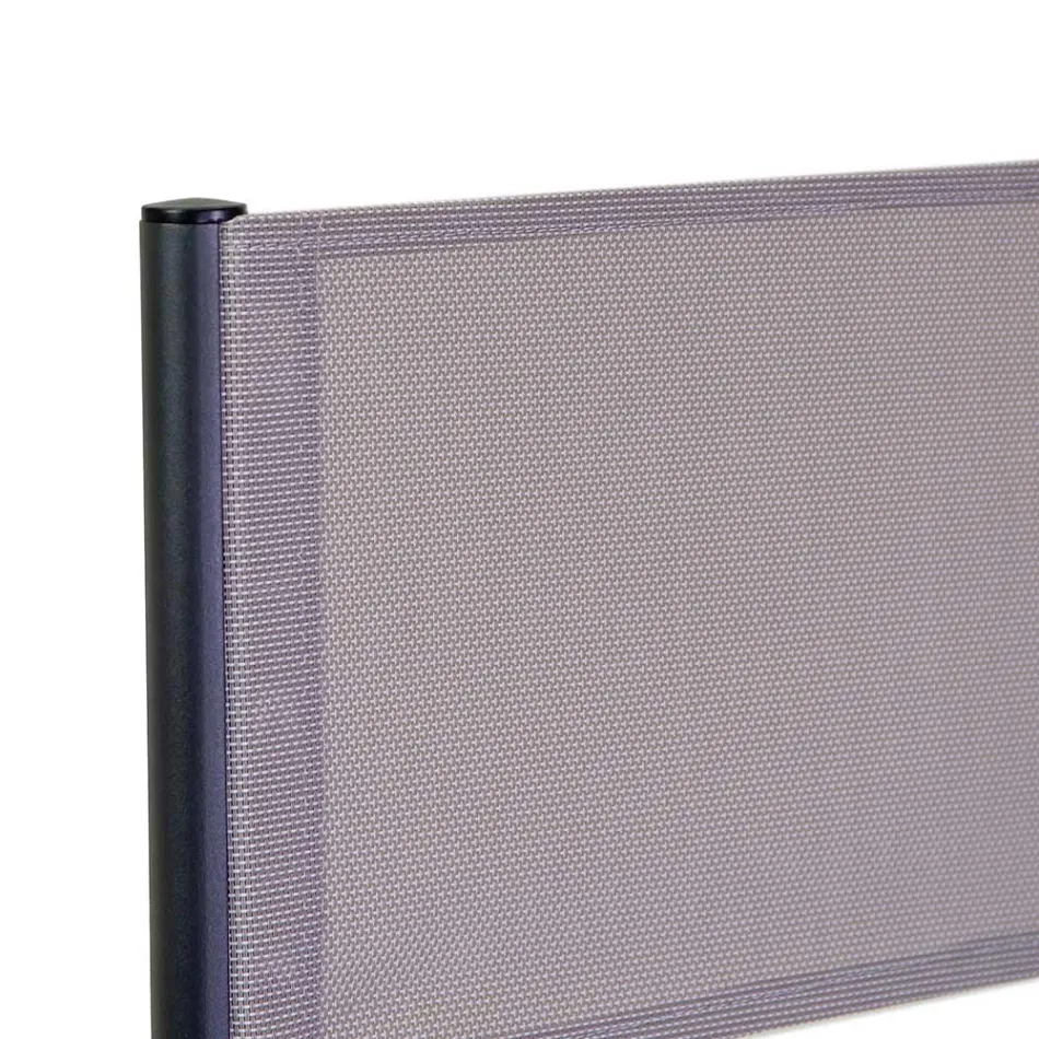 Director's Chair Made of Aluminium, Textilene and Teak Armrest - Tenda Viadurini