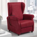 Riser recliner armchair, single motor, Via Verona, made in Italy, modern design