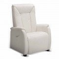 Recliner Armchair, Dual motor, Rosa, modern design made in Italy