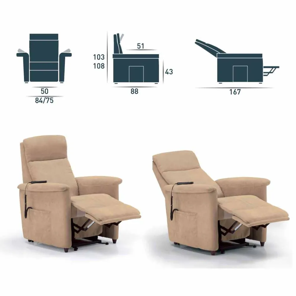 Relaxing design armchair Via Firenze 2 engines Viadurini