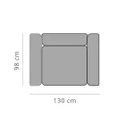 Relaxing Garden Armchair in Aluminium and Fabric, Design in 3 Finishes - Filomena Viadurini