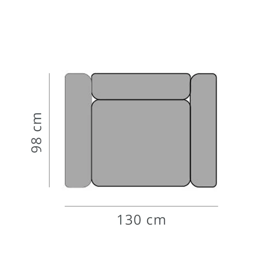 Relaxing Garden Armchair in Aluminium and Fabric, Design in 3 Finishes - Filomena Viadurini