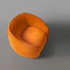 Relax Armchair Modern Design Made in Italy in Colored Fabric - Baloo Viadurini