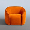Relaxing Armchair Modern Design Made in Italy in Colored Fabric - Baloo