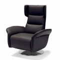 Dual motor swivel relaxing armchair Bao, modern design made in Italy