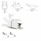 Dual motor swivel relaxing armchair Bao, modern design made in Italy Viadurini