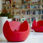 Round shaped rocking armchair Slide Blos colored design made in Italy Viadurini