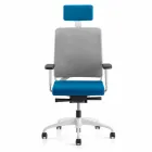 Ecological Swivel Ergonomic Design Office Armchair with Headrest - Meliva Viadurini