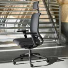 Ecological Swivel Ergonomic Design Office Armchair with Headrest - Meliva Viadurini