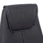 Ergonomic Office Chair Steel and Black or Brown Leatherette - Matilda Viadurini