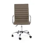 Ergonomic Office Armchair with Steel and Imitation Leather Armrests - Mantica Viadurini