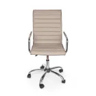 Ergonomic Office Armchair with Steel and Imitation Leather Armrests - Mantica Viadurini