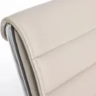 Ergonomic Office Armchair with Steel and Imitation Leather Armrests - Mantica Viadurini