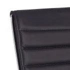 Ergonomic Office Armchair with Steel and Imitation Leather Armrests - Mantica Viadurini