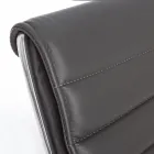 Ergonomic Office Armchair with Steel and Imitation Leather Armrests - Mantica Viadurini