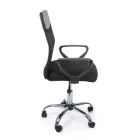 Swivel Office Chair Steel and Polyester Mesh with Armrests - Amuni Viadurini
