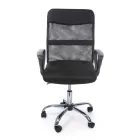 Swivel Office Chair Steel and Polyester Mesh with Armrests - Amuni Viadurini