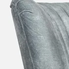 Vintage Wooden Armchair with Rattan and Polyester Armrests - Ludovica Viadurini