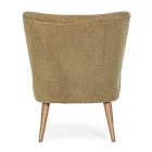 VIntage Armchair in Rubberwood and Wool Effect Seat and Armrests - Patrizia Viadurini