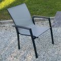 Stackable Outdoor Chair in Aluminium and Textilene - Mira