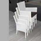 Stackable Outdoor Chair in Wicker Covered Aluminium - Bruma Viadurini