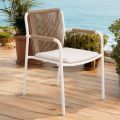 Outdoor Armchair Made of Beige Aluminium and Terra Rope - Luxe