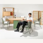 Garden Chair in Aluminium and Rope Weave - Asteria Viadurini