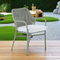 Garden Chair in Aluminium and Rope Weave - Asteria
