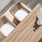 Garden armchair in synthetic fibre weaving Made in Italy - Tillie Viadurini