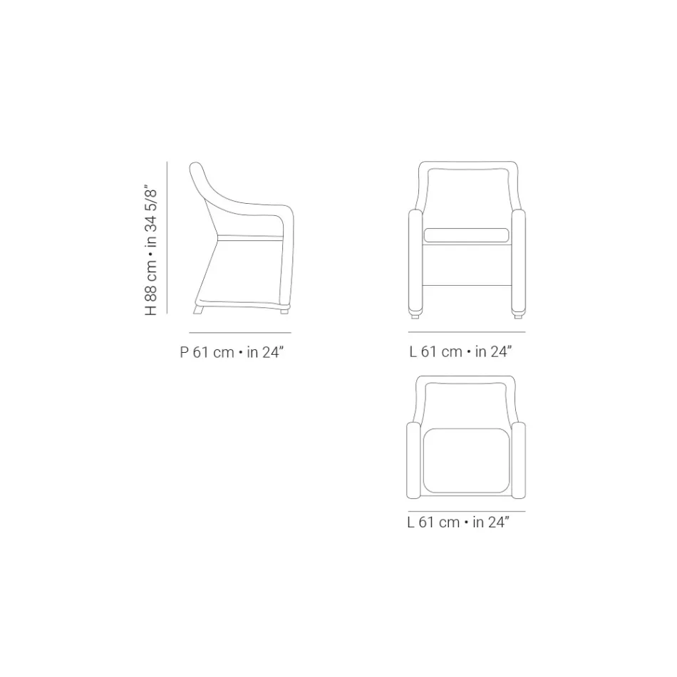 Garden armchair in synthetic fibre weaving Made in Italy - Tillie Viadurini