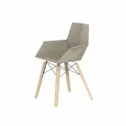 Design Lounge Armchair in Polypropylene and Wood - Faz Wood by Vondom Viadurini