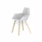 Design Lounge Armchair in Polypropylene and Wood - Faz Wood by Vondom Viadurini